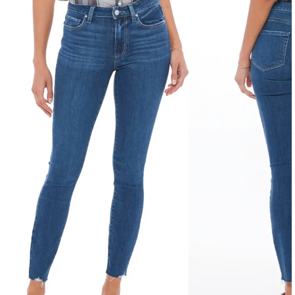 PAIGE Chew Hem Ankle Skinny Jeans
